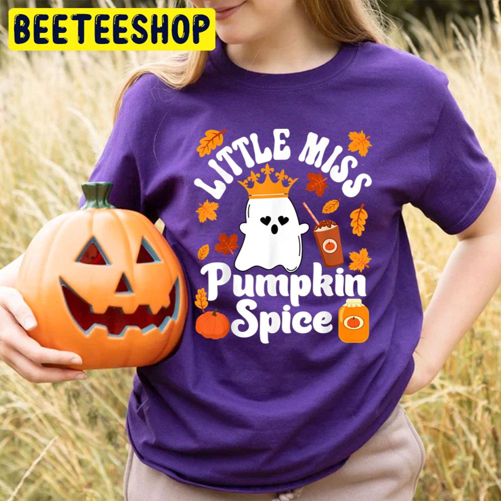 Gift Little Miss Pumpkin Spice Cute Groovy Thanksgiving Halloween Trending Unisex T-Shirt