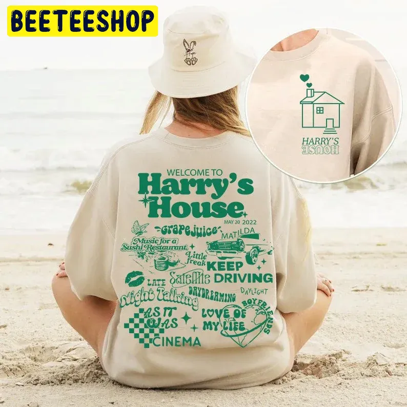 Green Art Harry’s House Harry Album Love On Tour 2022 Double Sided Unsiex Sweatshirt