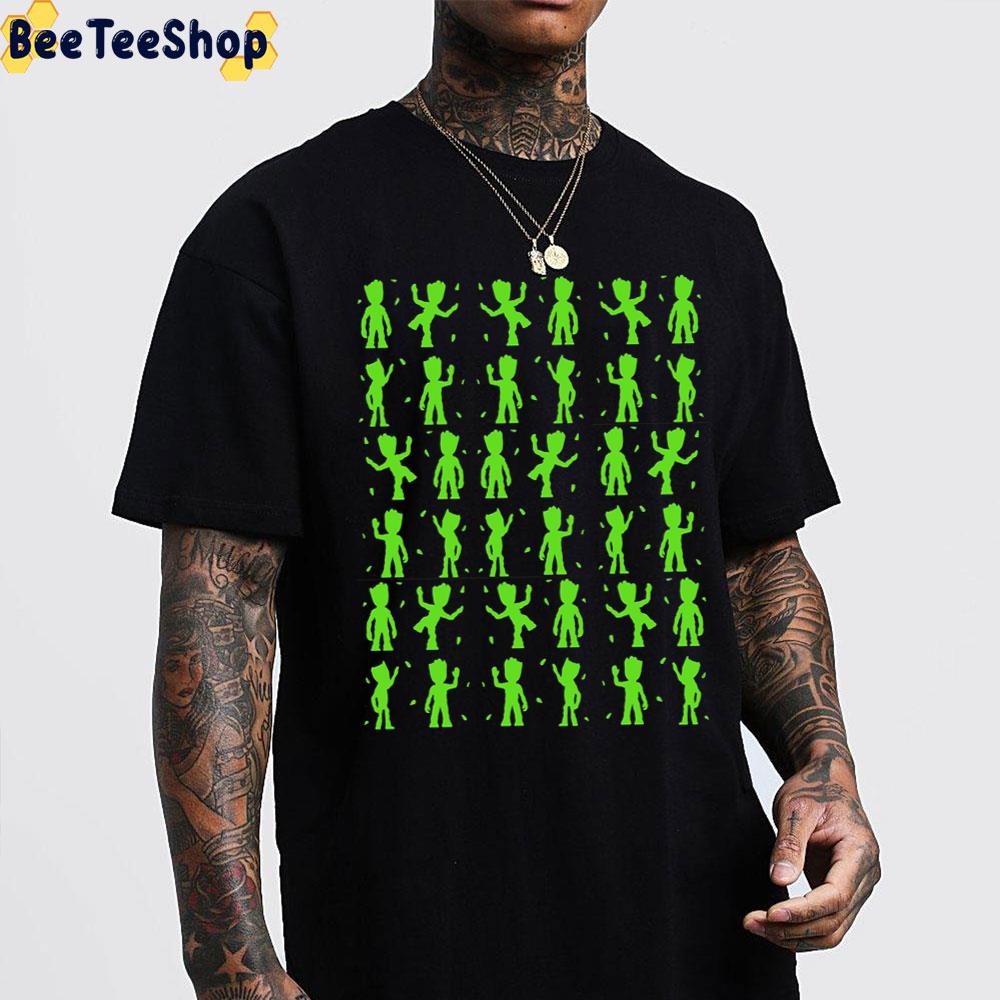 Groot Green Neon Pattern Graphic Unisex T-Shirt