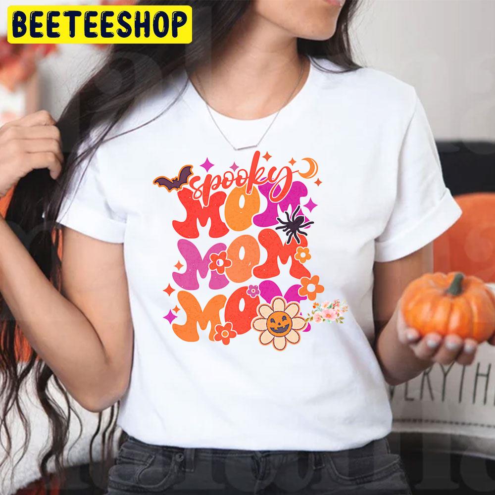 Groovy Vintage Spooky Mom Halloween Trending Unisex T-Shirt