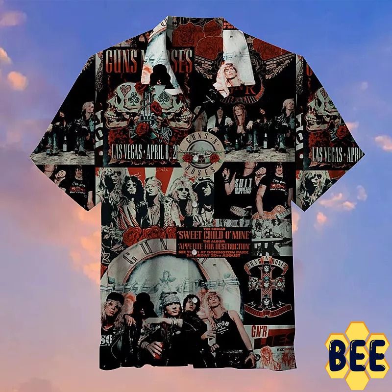 Guns And Roses Rock Band Trending Hawaiian Shirt