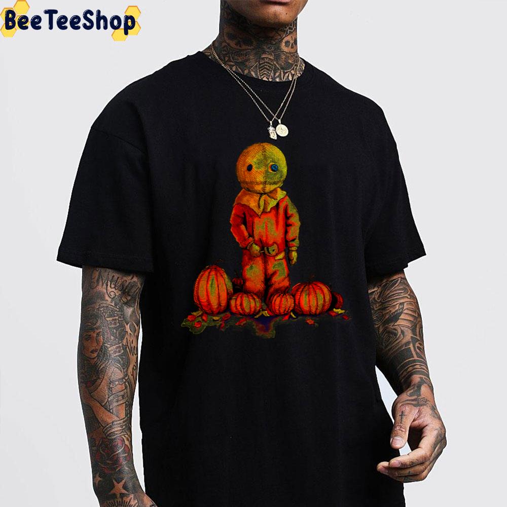 Halloween Boy And Pumpkins Unisex T-Shirt