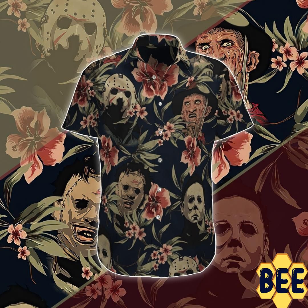 Halloween Horror Movies Killer Face Trending Hawaiian Shirt