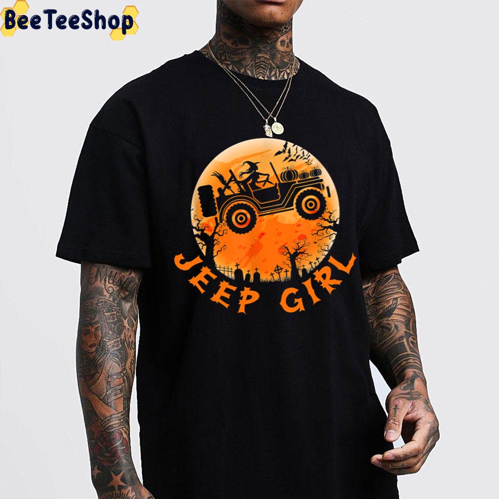 Halloween Witch Pumkin Jeep Trending Unisex T-Shirt