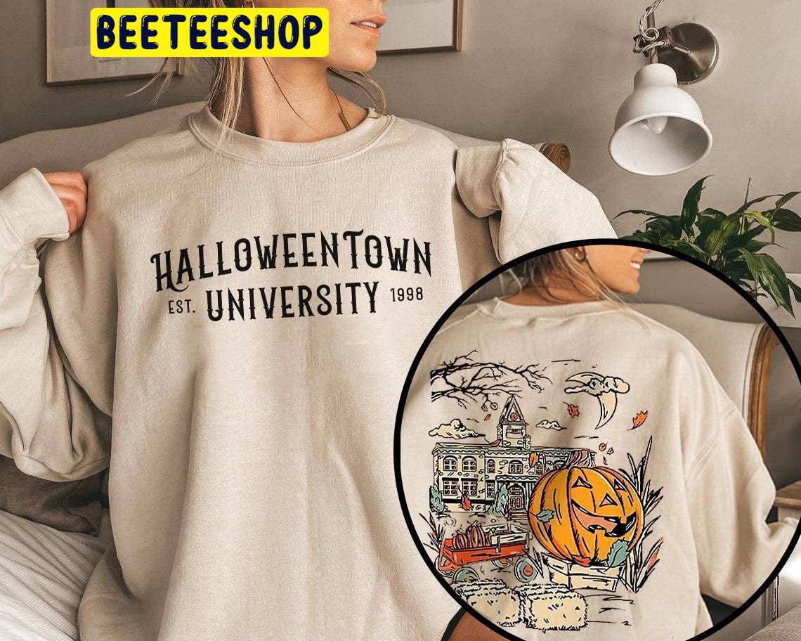 Halloweentown University Est 1998 Halloweentown And Chill Double Sided Unsiex Sweatshirt