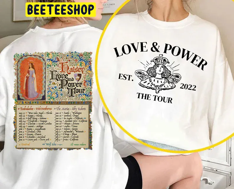 Halsey Love And Power Tour 2022 And Date Double Sided Unsiex Sweatshirt