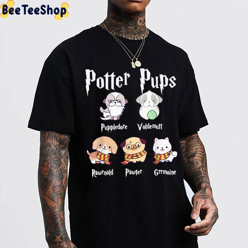 Harry Pawter Cute Puppy Dogs Potter Pups Trending Unisex T-Shirt