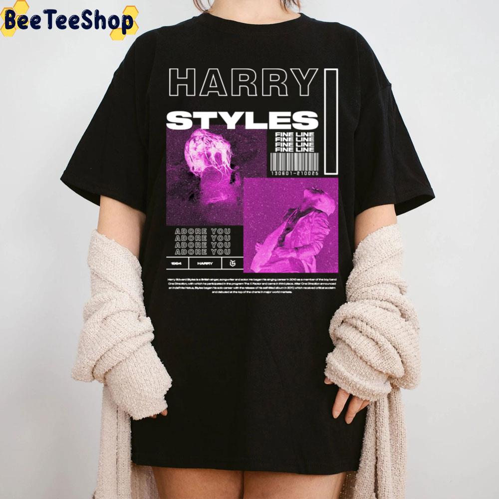 Harry Style Purple Retro Art Trending Unisex T-Shirt