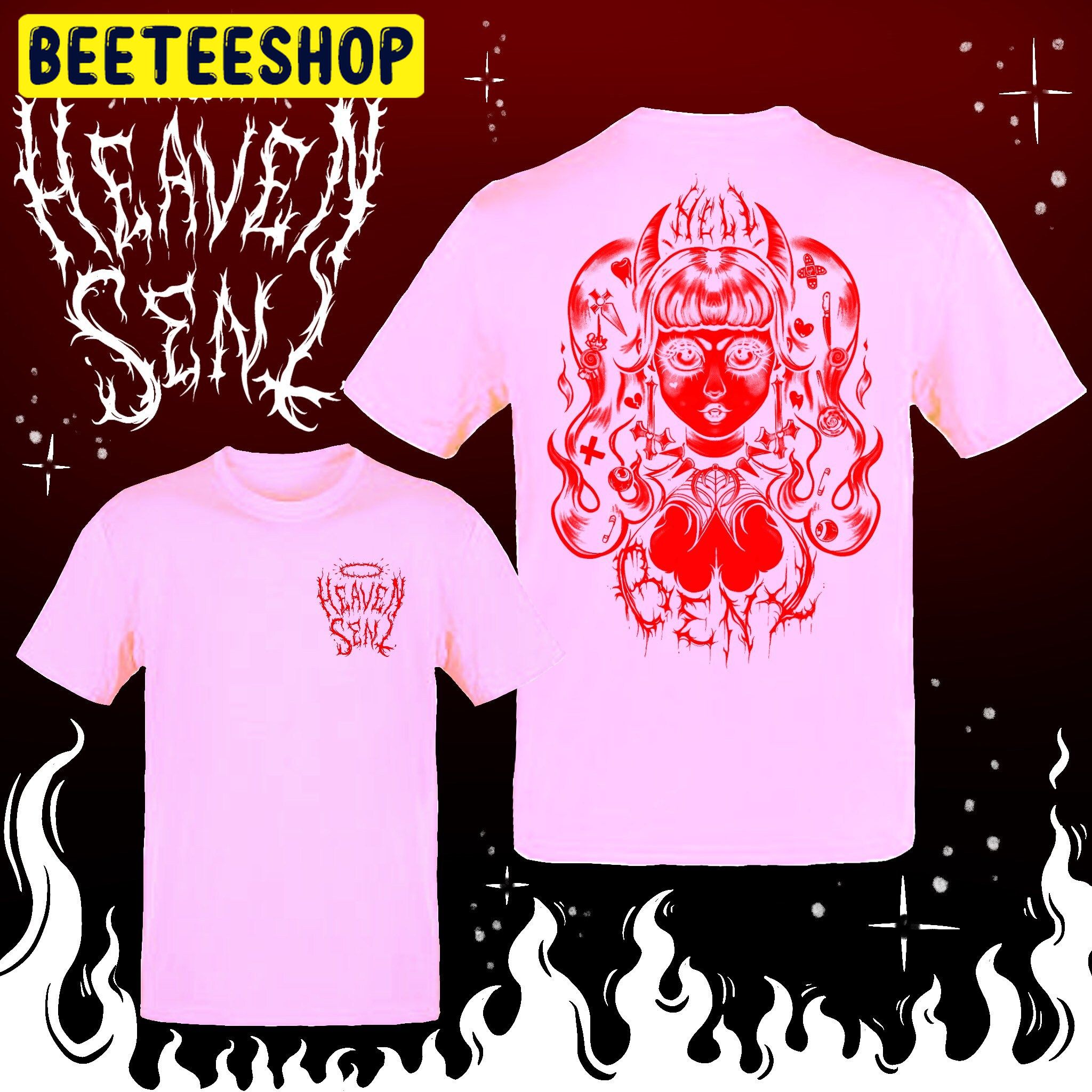 Hell Bent Red On Pink Double Side Unisex Shirt