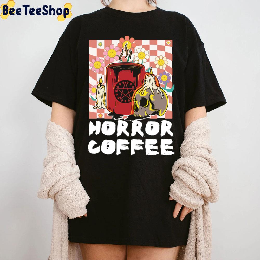 Horror Coffee Skull Art Trending Unisex T-Shirt