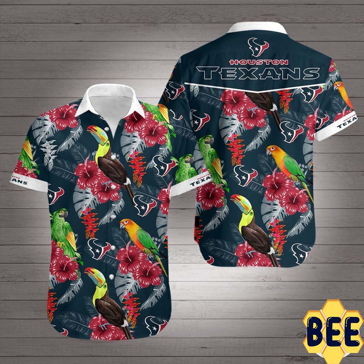 Houston Texans Tropical Flower Trending Hawaiian Shirt