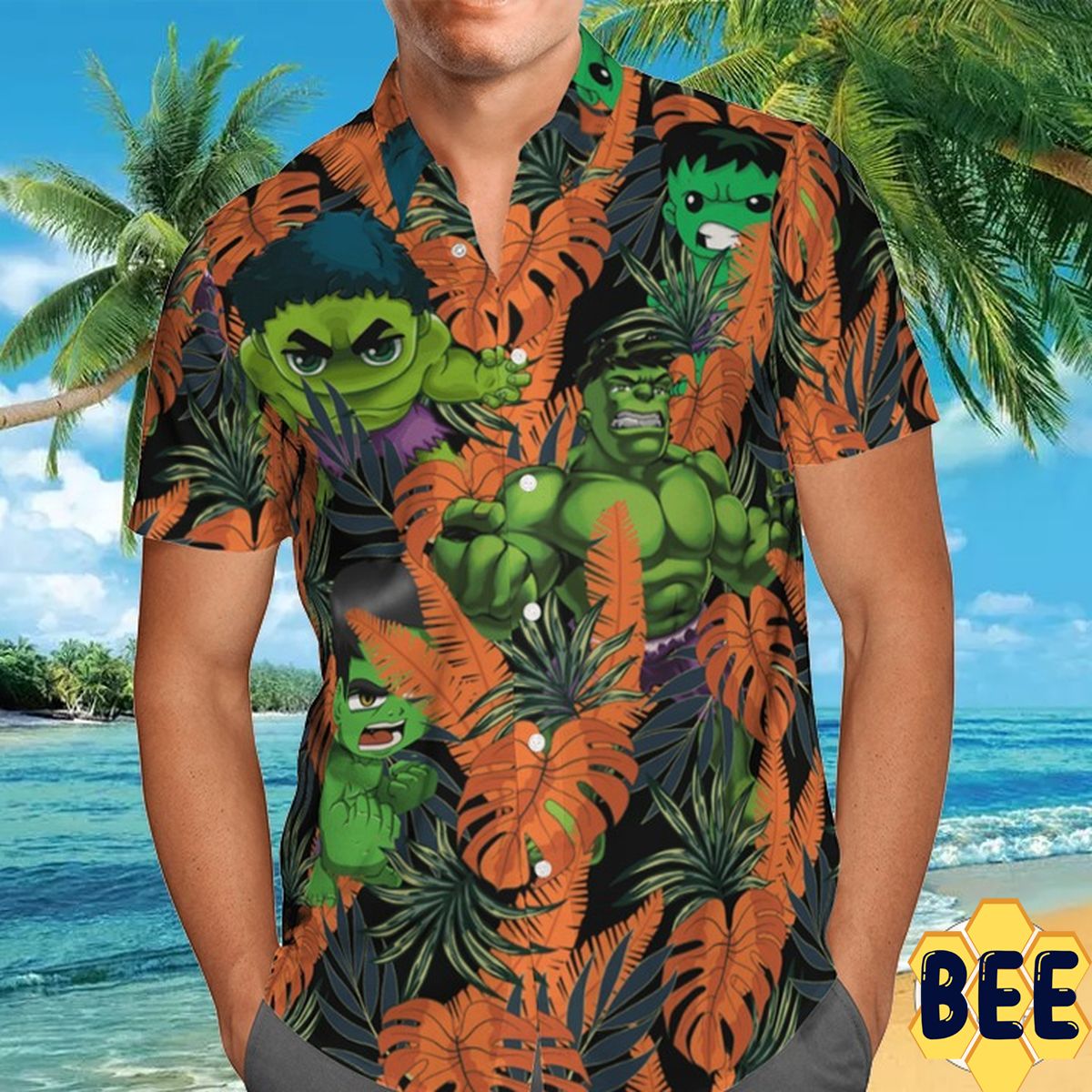 Hulk Tropical Flower Trending Hawaiian Shirt