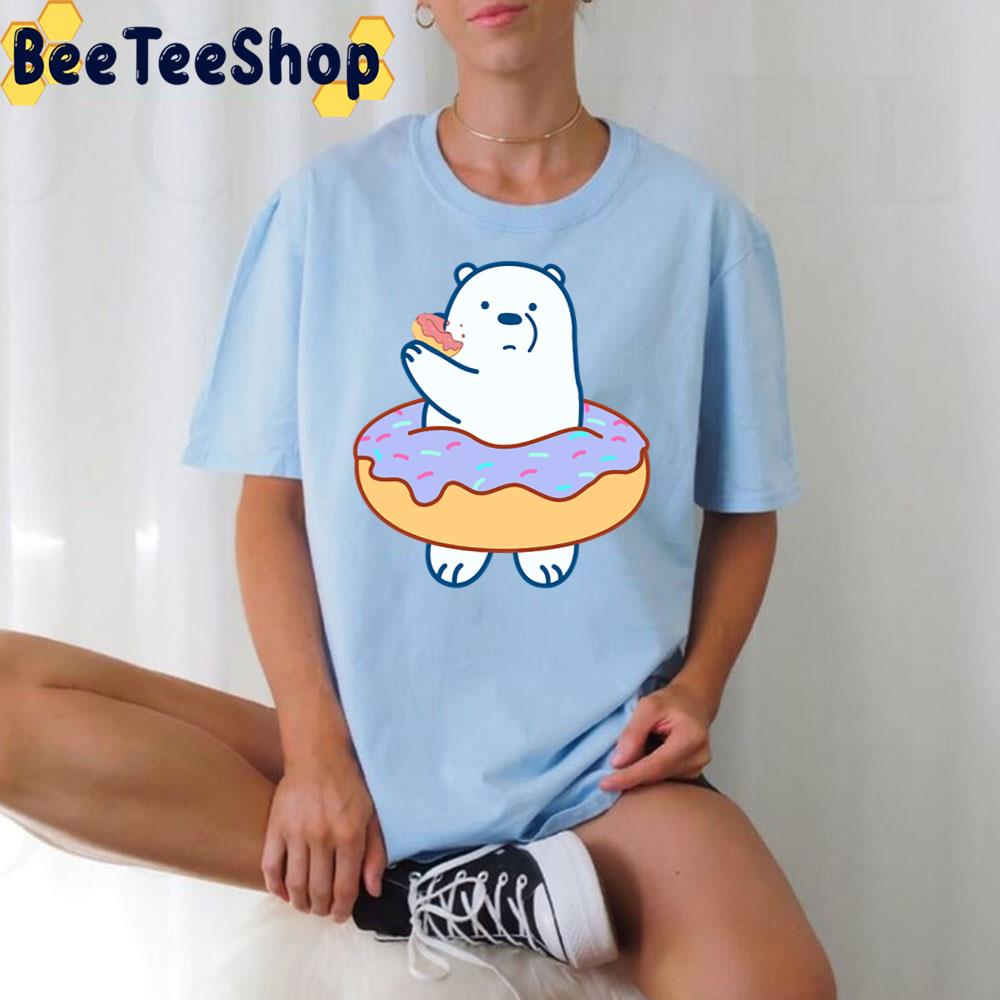 Ice Bear Eating Donut We Bare Bears Trending Unisex T-Shirt