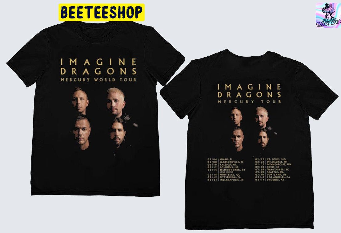 Imagine Dragons Mercury World Tour 2022 Double Side Unisex Shirt