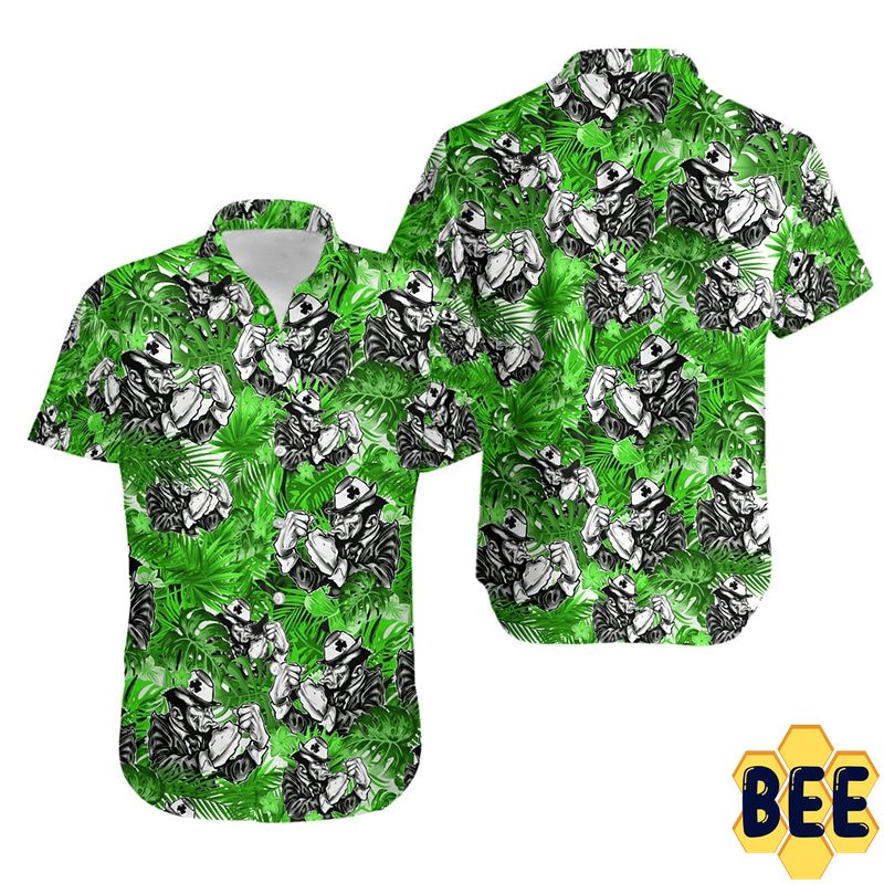 Irish Leprechaun Tropical Flower Trending Hawaiian Shirt