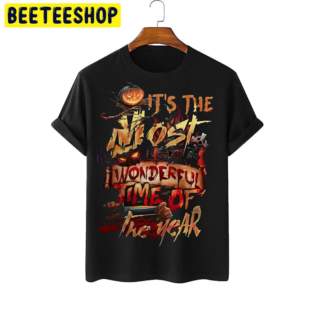 It’s The Most Wonderful Time Of The Year Halloween Pumpkin Spooky Season Unisex T-Shirt