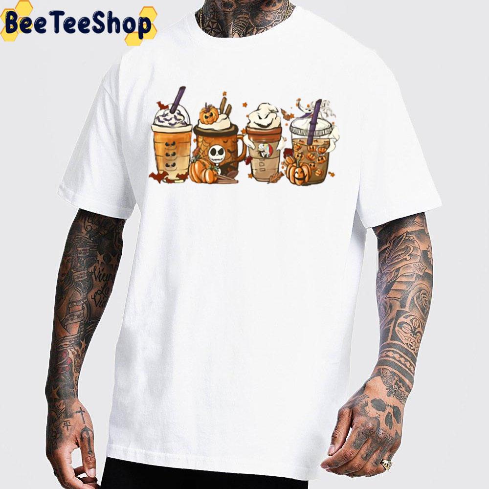 Jack Horror Fall Coffee Pumpkin Spice Latte Iced Halloween Trending Unisex T-Shirt