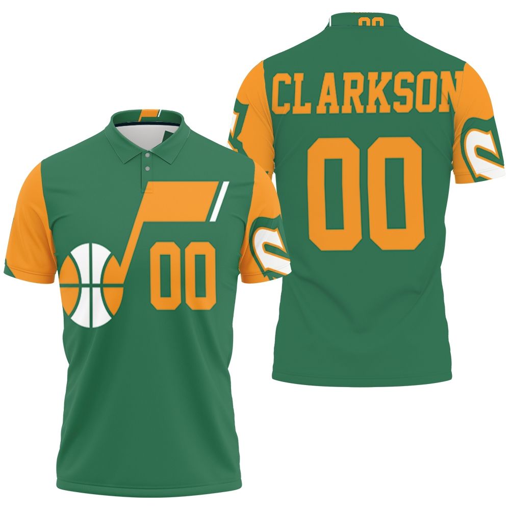 Jazz Jordan Clarkson 2020-21 Earned Edition Green Jersey Inspired 3D ...