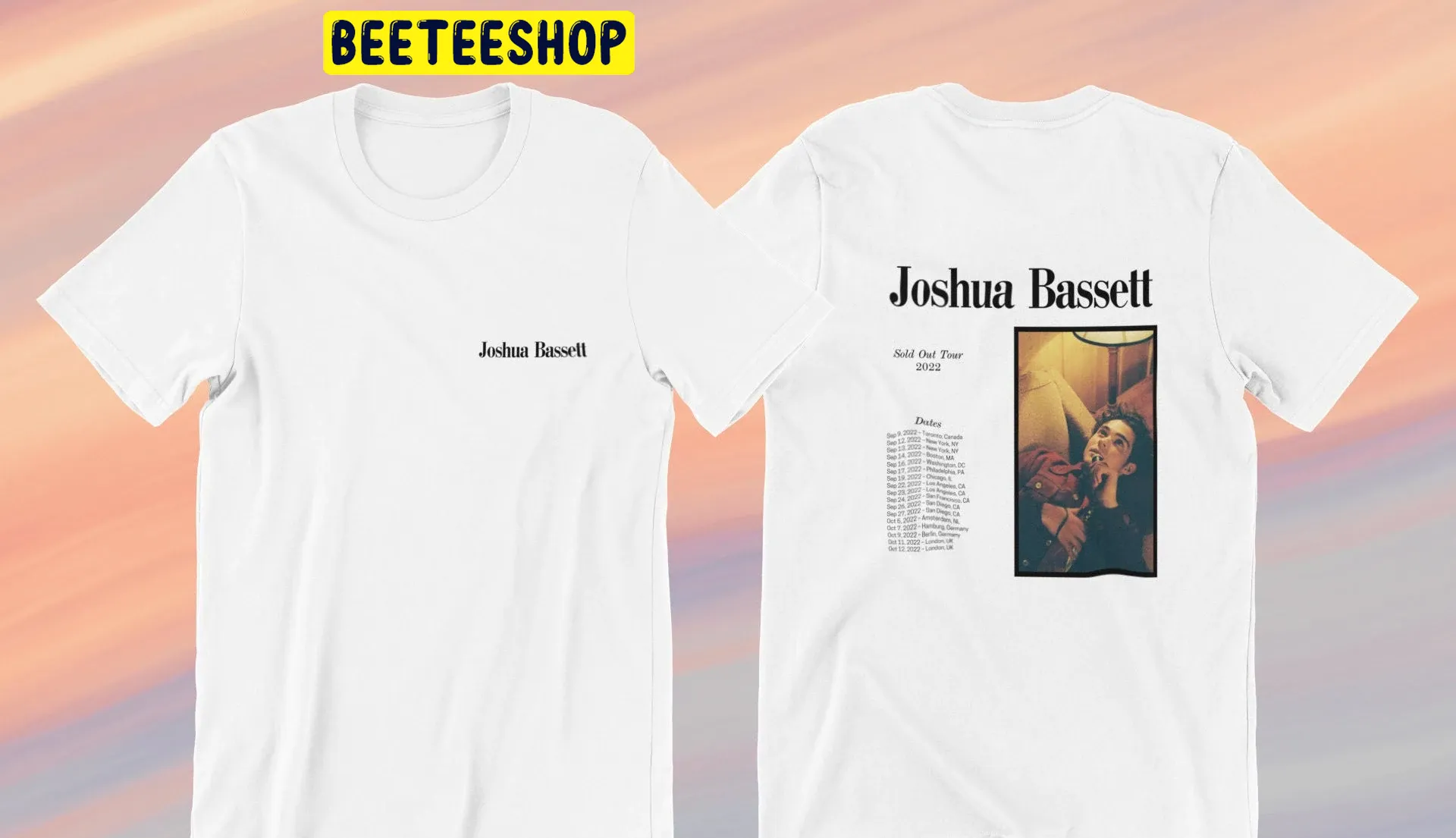 Joshua Bassett Sold Out Tour 2022 Double Sided Unsiex T-Shirt