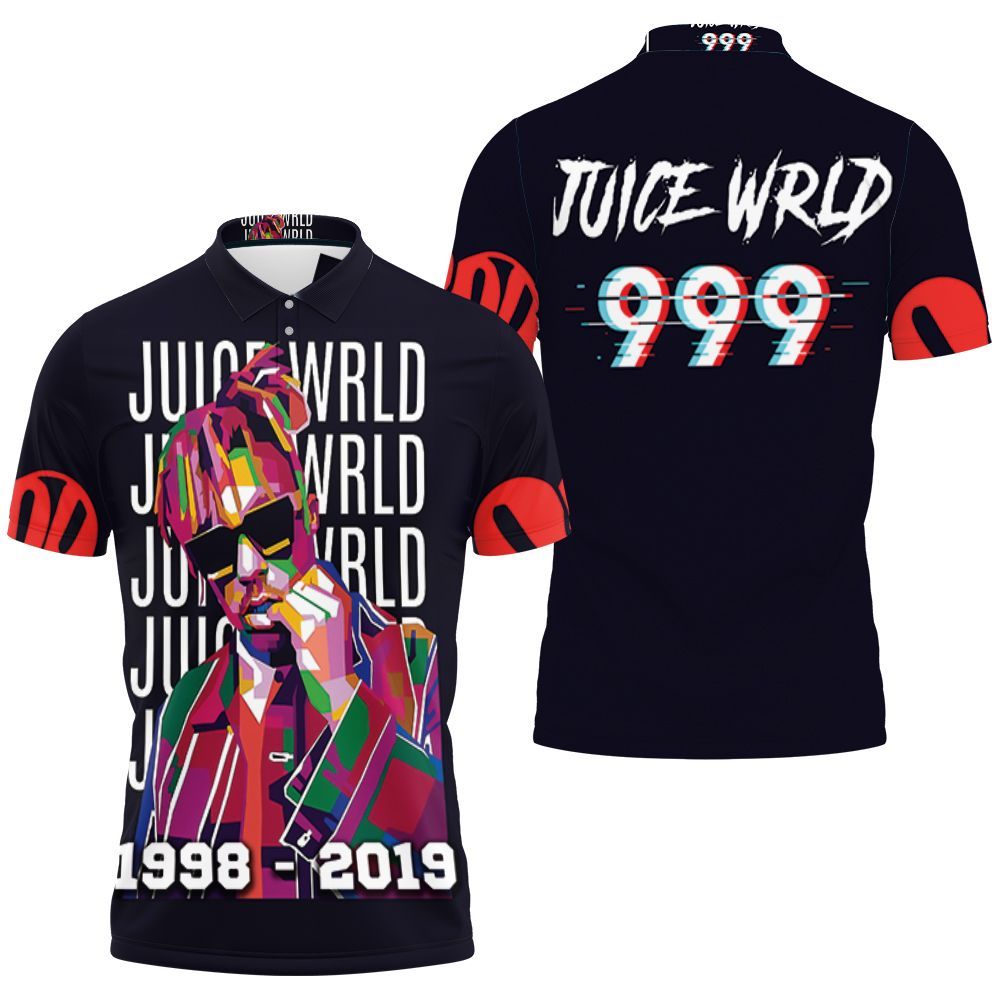 Juice Wrld 999 3d Sketch Oil Paint Rap Hip Hop 3D All Over Print Polo Shirt