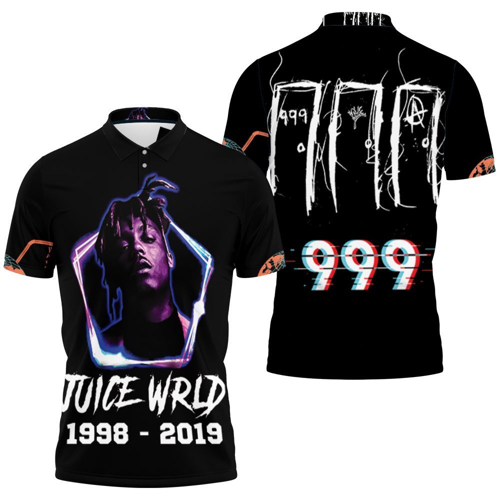 Juice Wrld 999 Neon Color Rap Hip Hop 3D All Over Print Polo Shirt