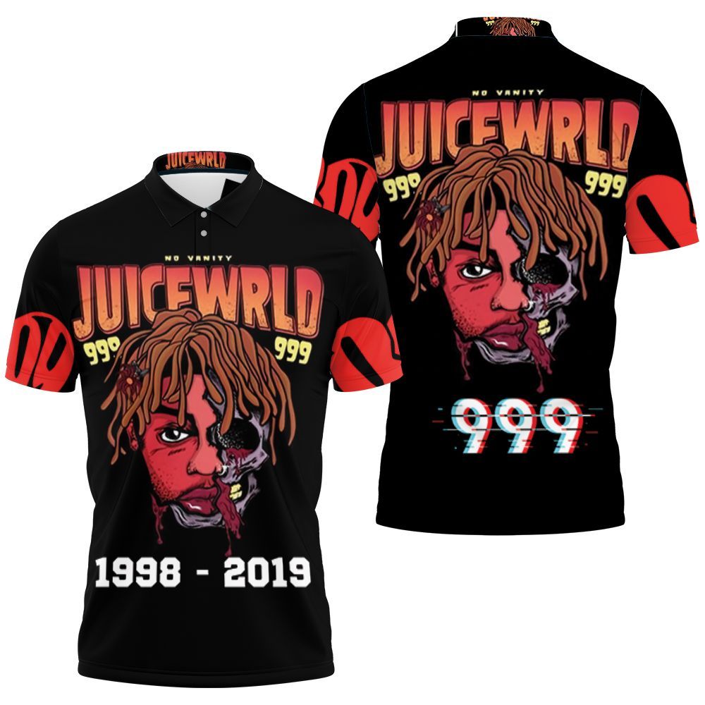 Juice Wrld 999 Pop Half Skull 3D All Over Print Polo Shirt