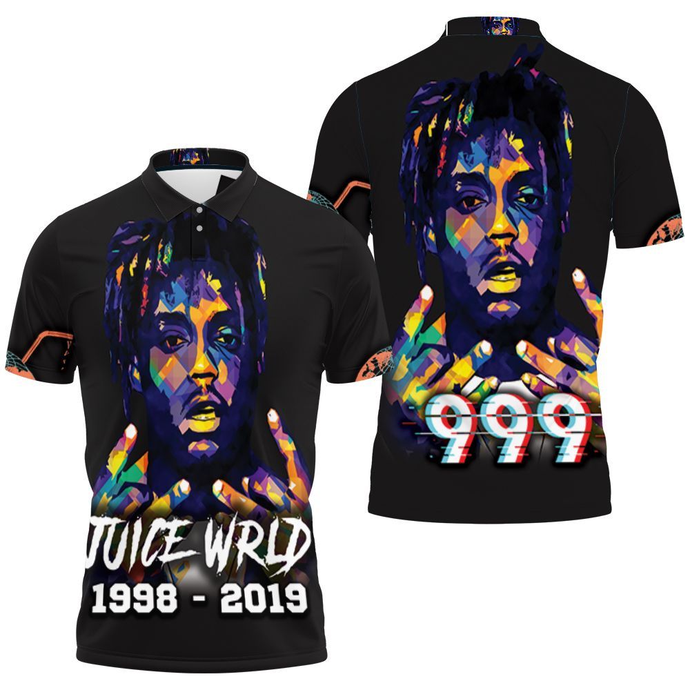 Juice Wrld 999 Rap Hip Hop Color Sketch 3D All Over Print Polo Shirt