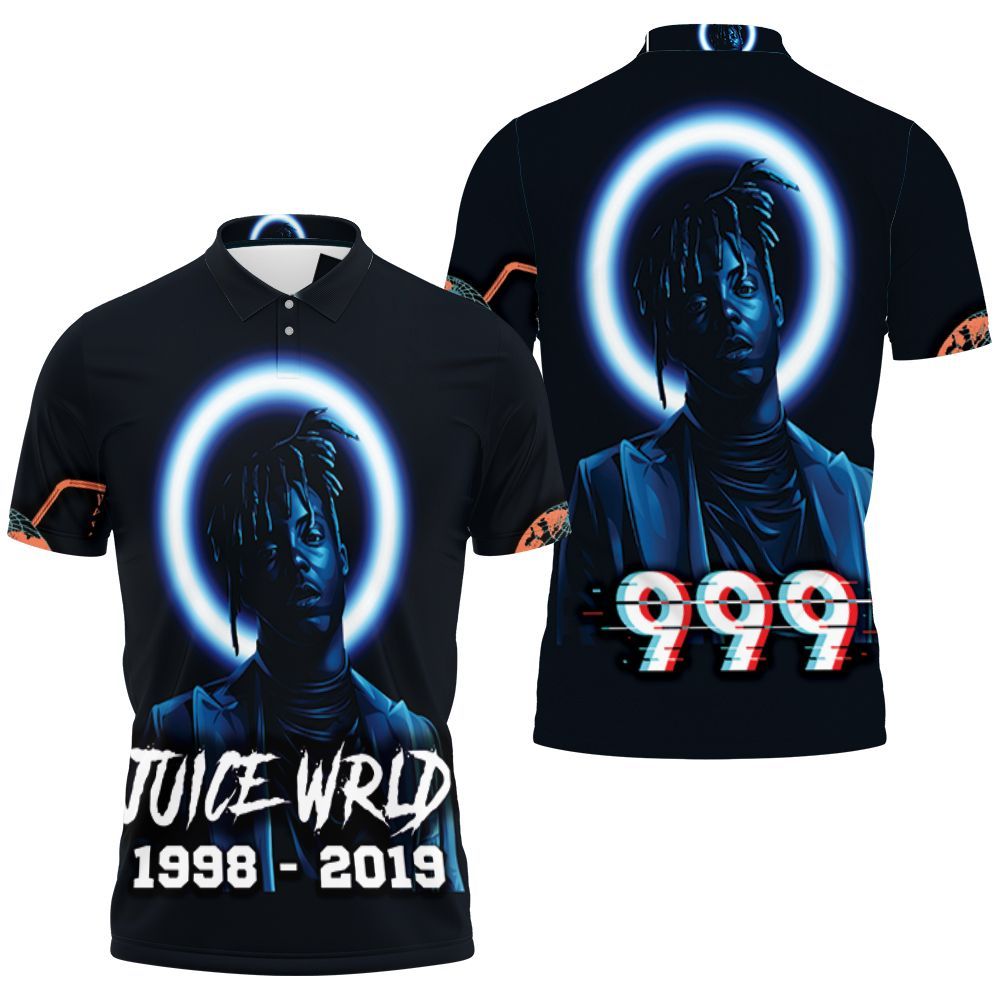 Juice Wrld 999 Rap Hip Hop Never Die Neon Style 3D All Over Print Polo Shirt