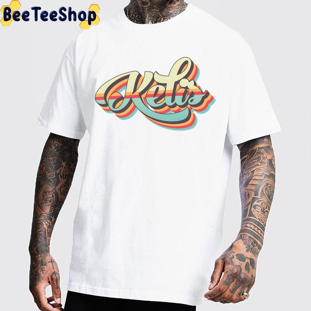 Kelis Name Cool 70s Retro Font Surf Style Design Unisex T-Shirt