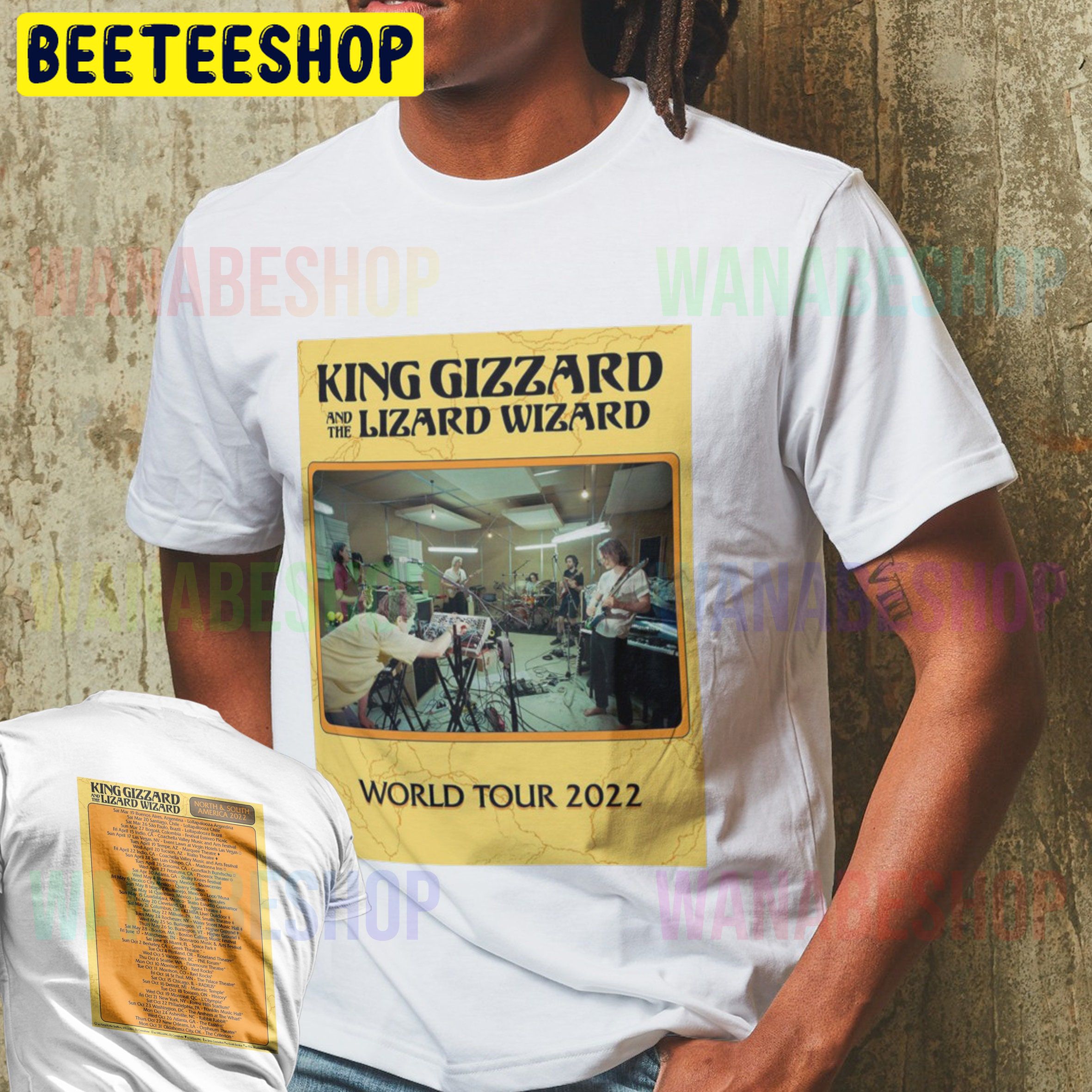 King Gizzard And The Lizard Wizard World Tour 2022 Double Sided Unsiex T-Shirt