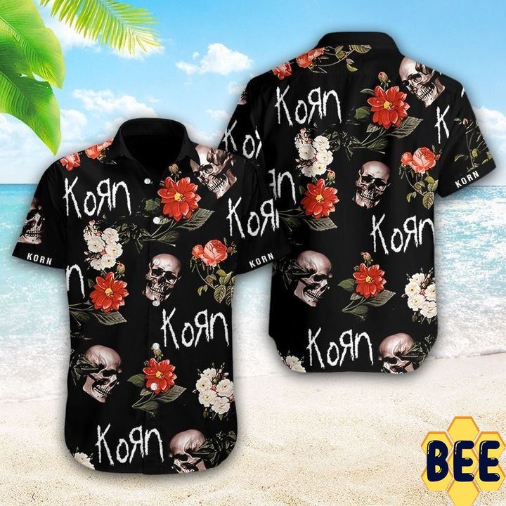 Korn Skull Flower Trending Hawaiian Shirt