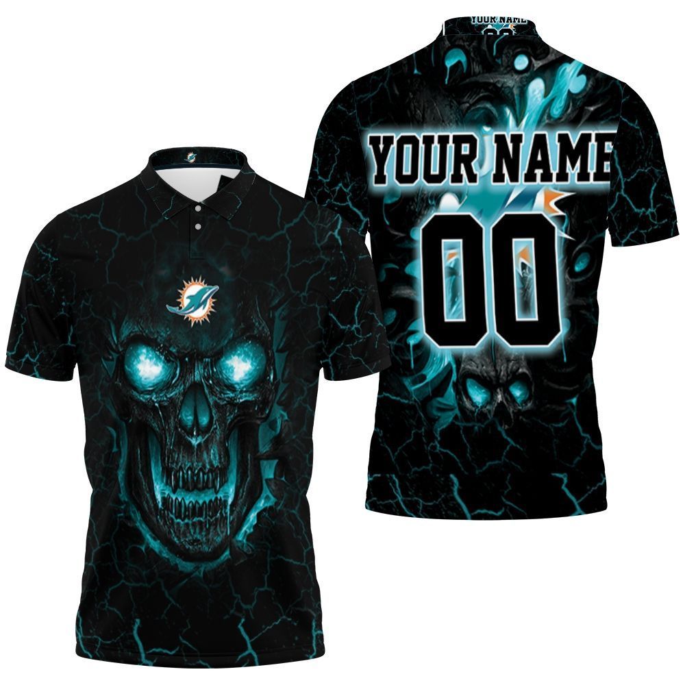 Lava Skull Dolphins Personalized 3D All Over Print Polo Shirt