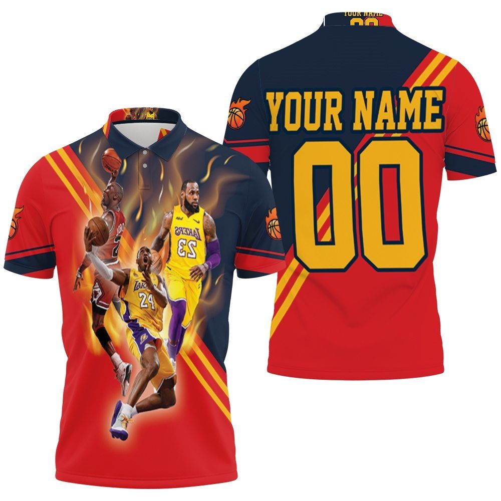 Legends Of Nba Signatures Personalized 3D All Over Print Polo Shirt