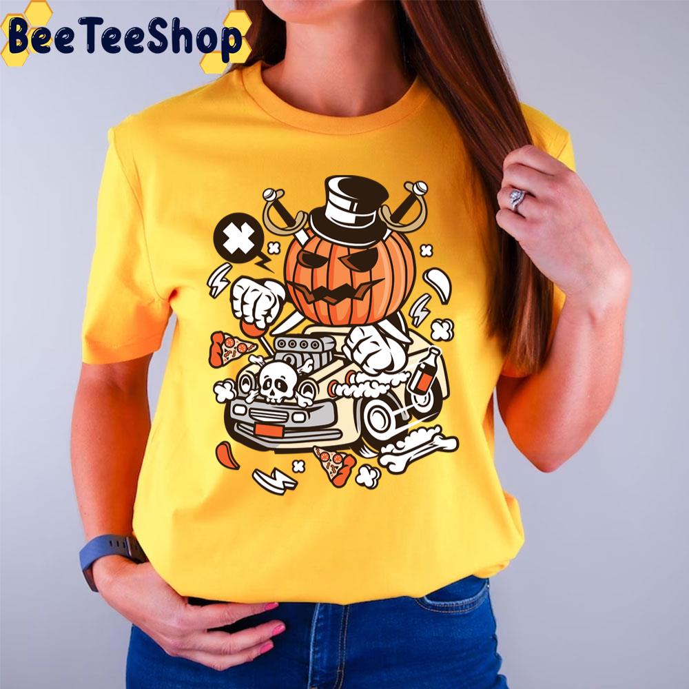 Let’s Drive Pumpkin Halloween Trending Unisex T-Shirt