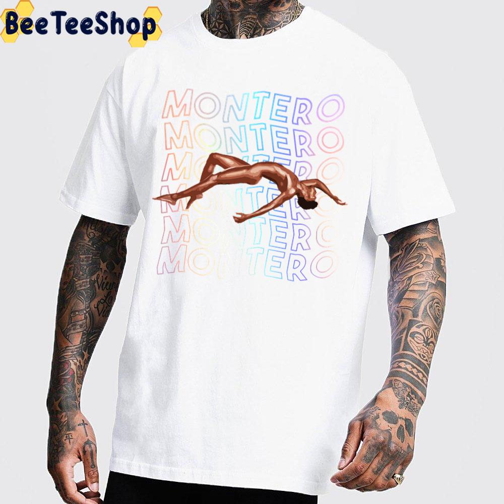 Lil Nas X Montero Text Rainbow Trending Unisex T-Shirt