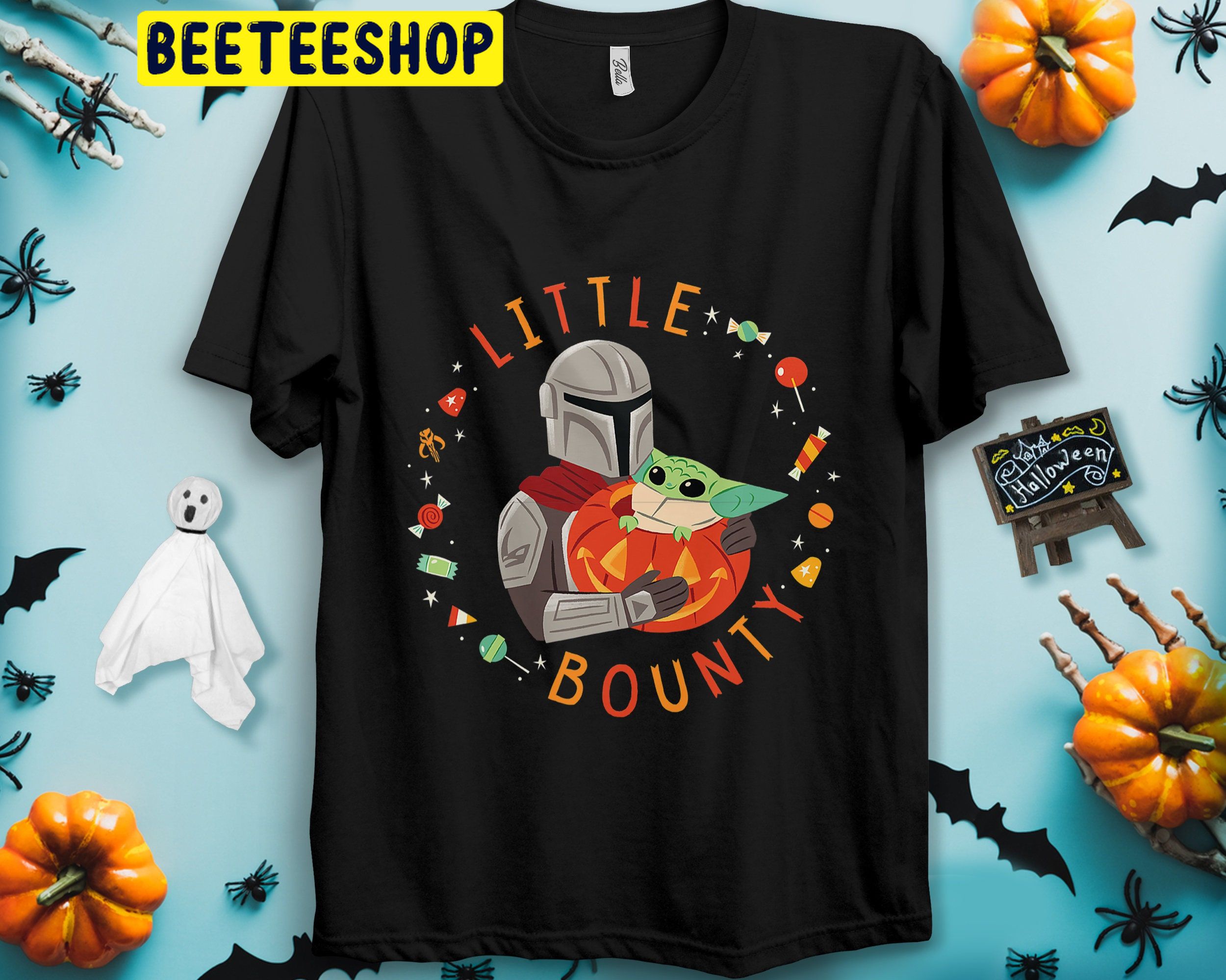 Little Bounty Star Wars The Mandalorian Grogu Halloween Unisex T-Shirt