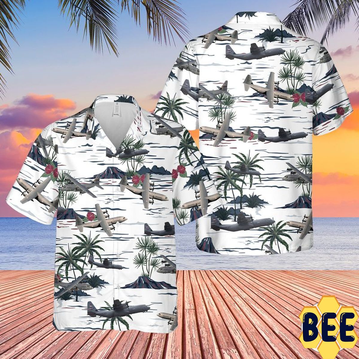 Lockheed Martin C-130j Super Hercules Trending Hawaiian Shirt