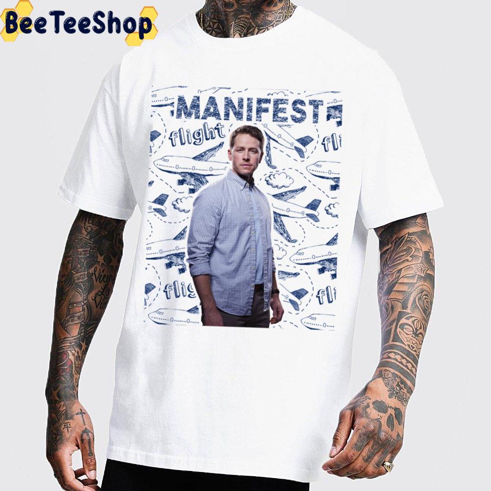 Manifest Ben Stone Poster With Flights And Planes Pattern Background Trending Unisex T-Shirt