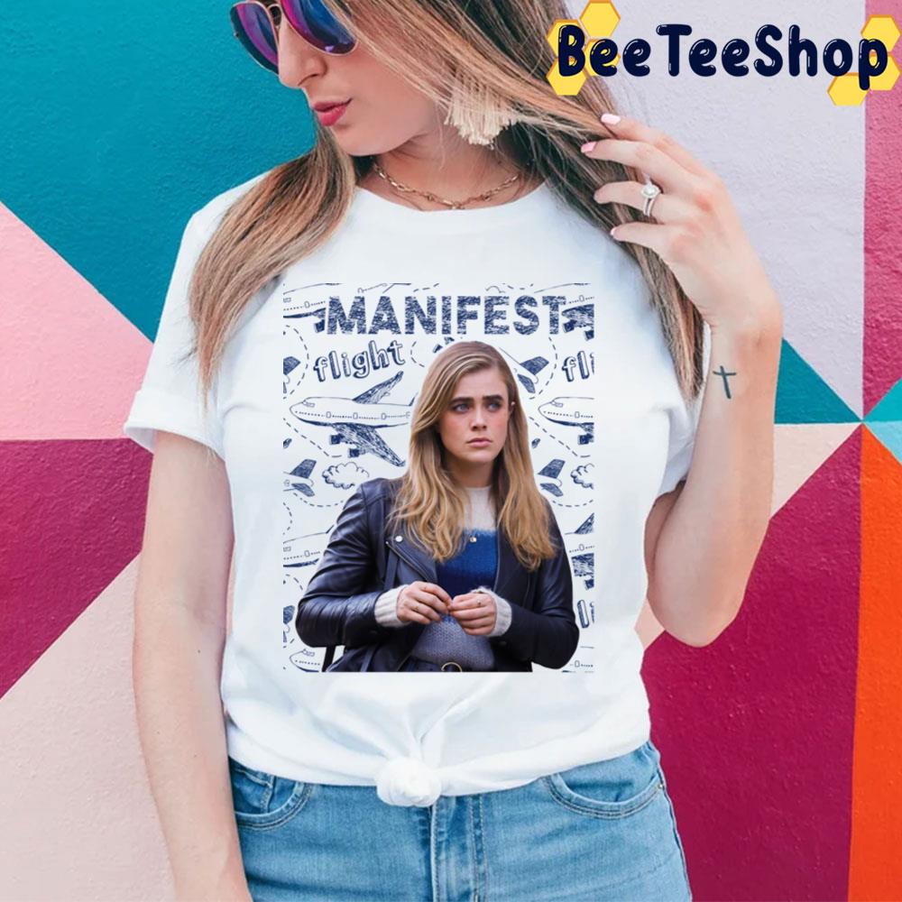 Manifest Michaela Stone Poster With Flight And Planes Pattern Background Trending Unisex T-Shirt