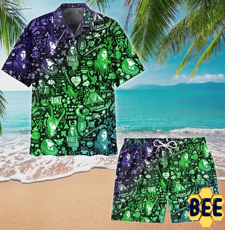 Marvel Comic Loki Pattern Trending Hawaiian Shirt