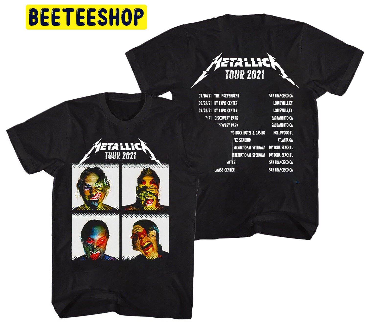 Meta Band Us Tour 2021 Double Sided Unsiex T-Shirt