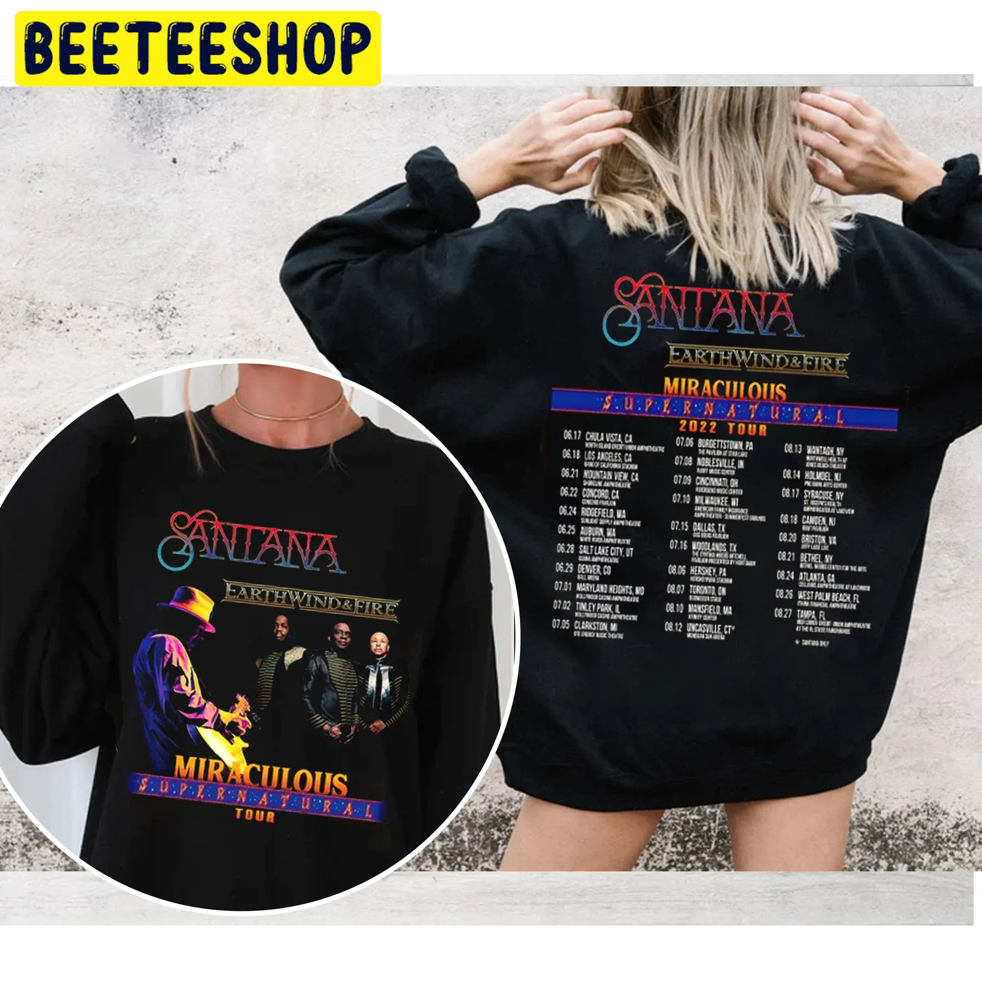 Miraculous Supernatural Wind & Fire Tour 2022 Double Sided Unsiex Sweatshirt