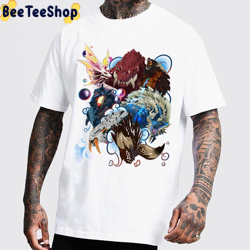 Monster Hunter Game Collage Art Trending Unisex T-Shirt