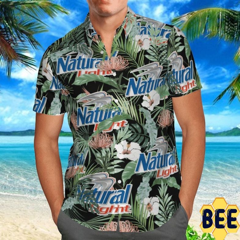 Natural Light Tropical Trending Hawaiian Shirt