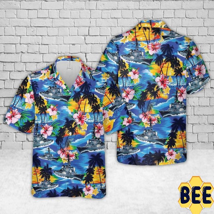 Navy Uss Barry Trending Hawaiian Shirt