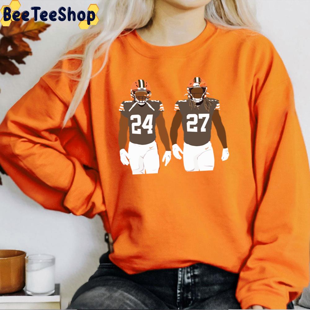 Nick Chubb And Kareem Hunt Cleveland Browns Football Trending Unisex T-Shirt