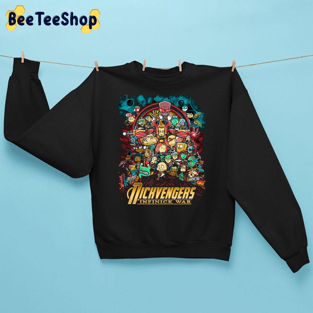 Nickvengers Infinick War Funny Characters Cartoon Trending Unisex Sweatshirt