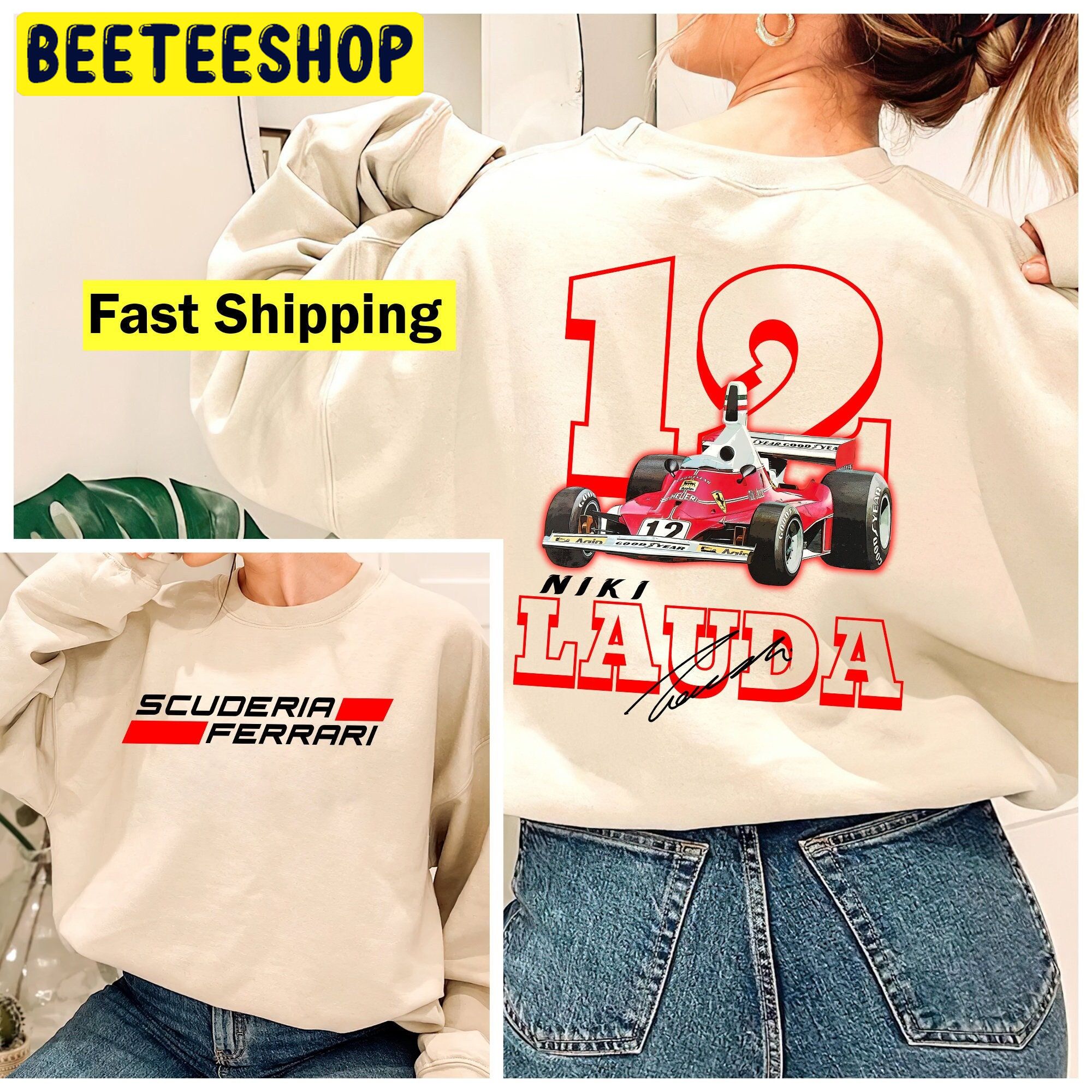 Niki Lauda Formula One F1 Racing Double Side Unisex Sweatshirt