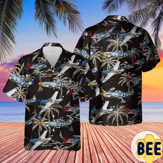 North American P-51 Mustang Tropical Flower Trending Hawaiian Shirt