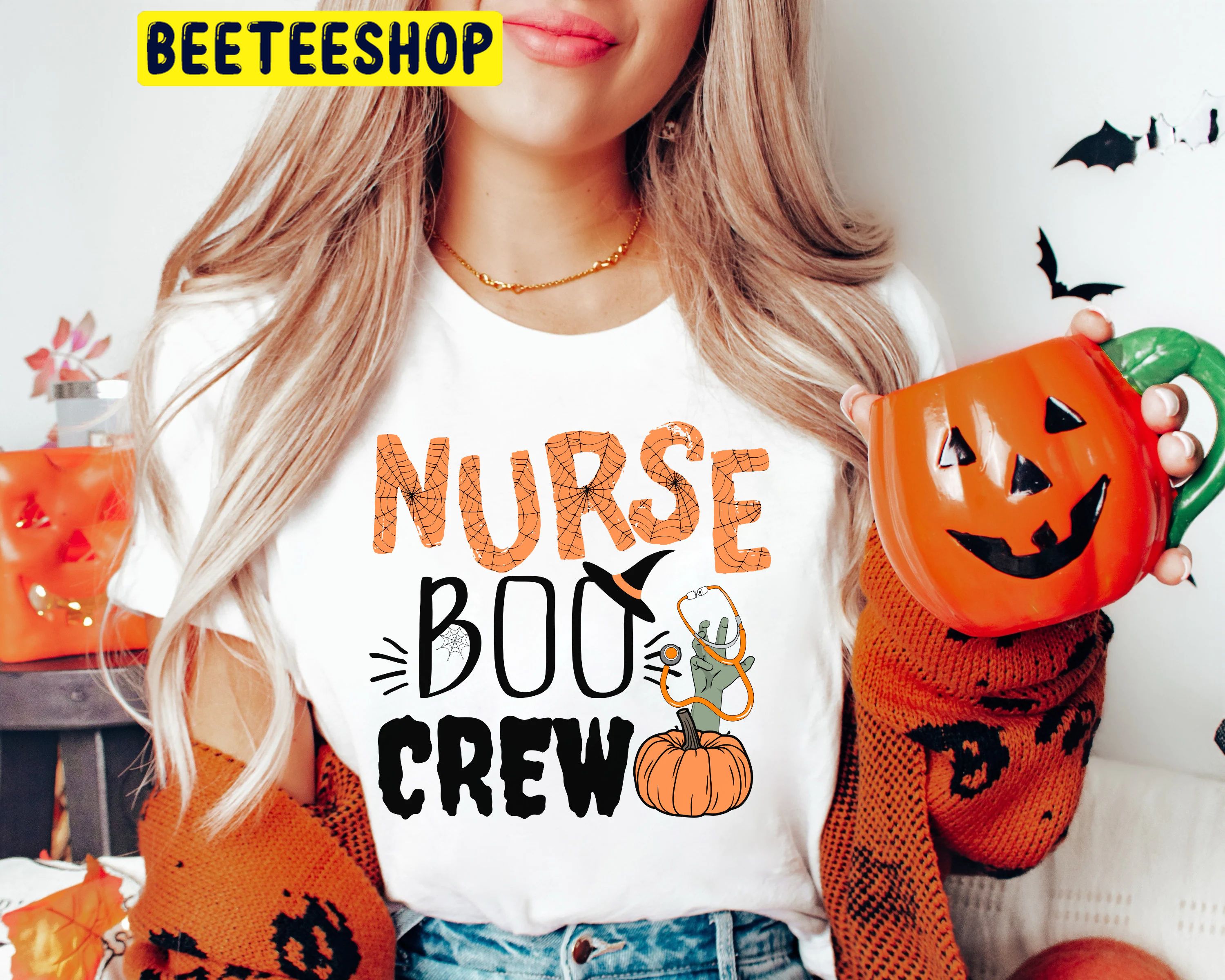 Nurse Boo Crew Funny Halloween Trending Unisex Shirt